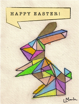 image of geometric easter card
