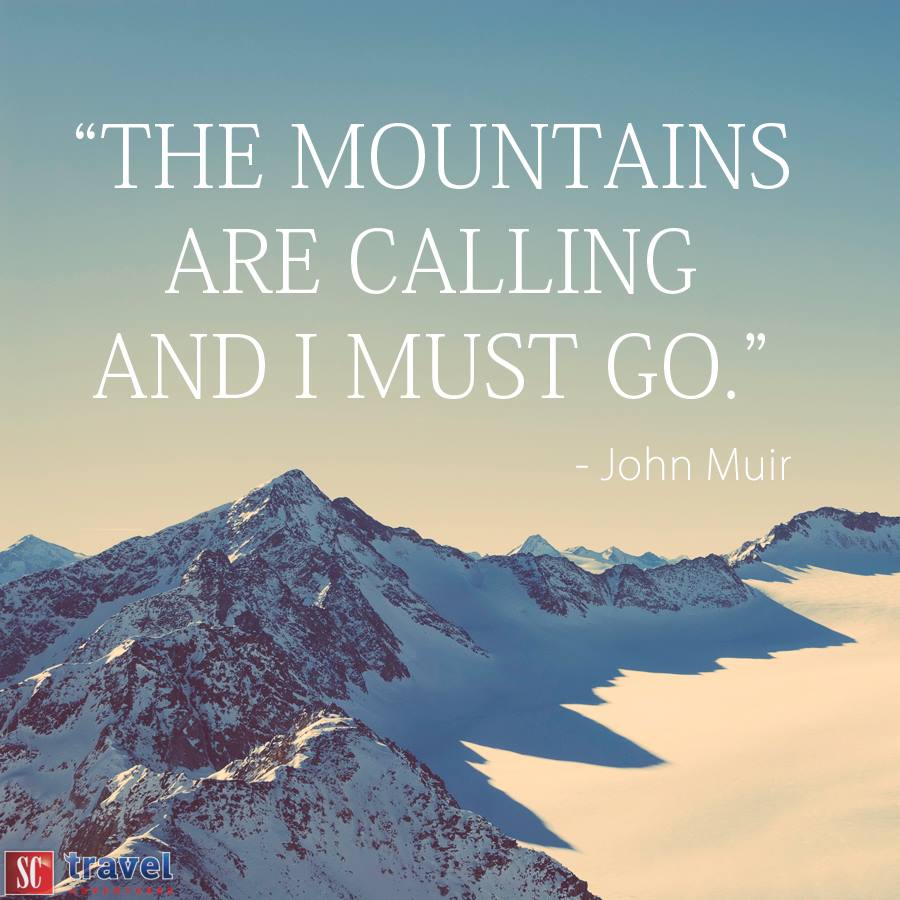A quote by John Muir about mountains