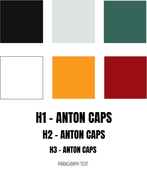 color palette and font for Joker