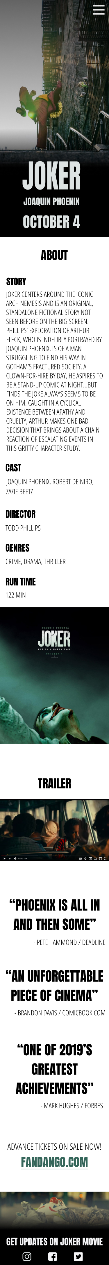 HiFi screen of the mobile Joker website